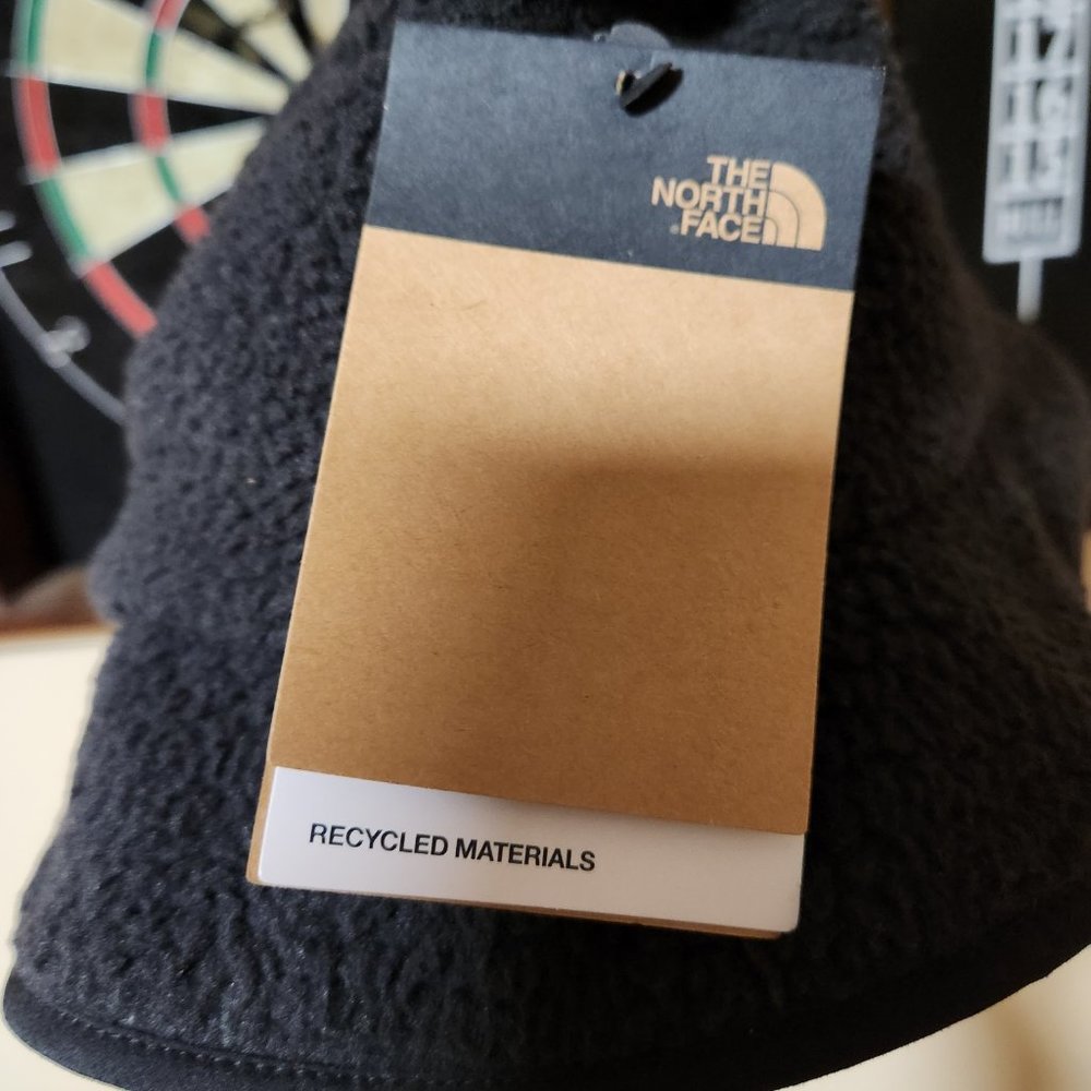 North Face Cragmont Sherpa Bucket Hat Size L/XL Adult Fuzzy Ski Snow Black - Picture 3 of 4
